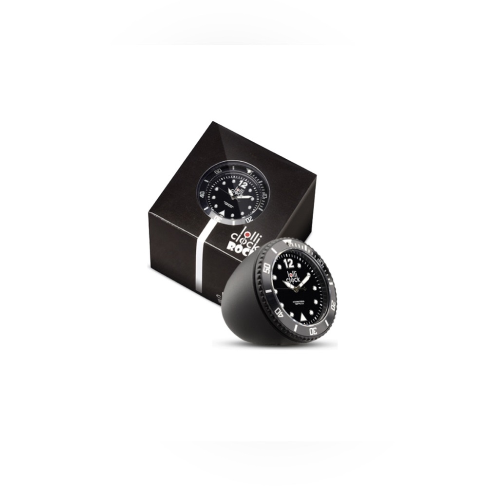 Lolli Clock Rock, Table Watch- Black